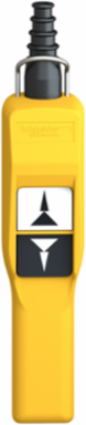 Harmony XAC Yellow Pendant Control Station, Pistol Grip, 2 Push Buttons, IP65