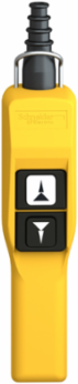 Harmony XAC Pendant Control Station Pistol Grip with 2 Push Buttons, Yellow