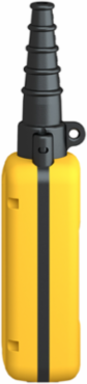 Pendant control station, Harmony XAC, plastic, yellow, 2 push buttons with 1NO