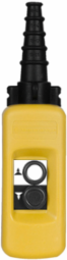 Pendant control station, Harmony XAC, plastic, yellow, 2 push buttons with 2NO+1NC