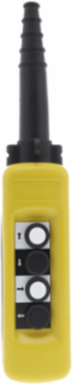 Pendant control station, Harmony XAC, plastic, yellow, 4 push buttons with 1NO
