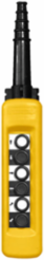 Pendant control station, Harmony XAC, plastic, yellow 6 push buttons with 1NO