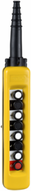Harmony XAC Pistol Grip Pendant Control Station, 8 Push Buttons, IP65, Yellow