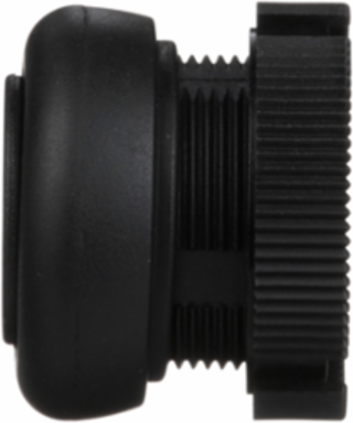 Harmony XAC Booted Push Button Head, IP65, Black, Spring Return
