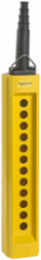 Empty Pendant Control Station, 12 Cut-Outs, IP65, Yellow