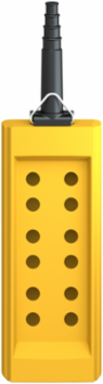 Harmony XAC Empty Pendant Control Station, Yellow, 12 Cut-Outs, IP65