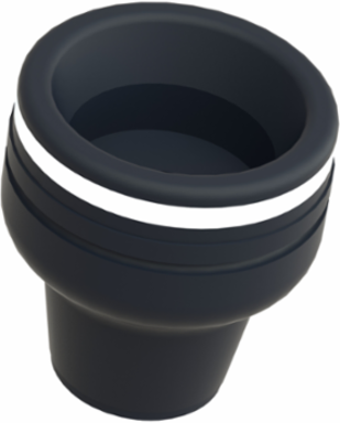 Push Button Head, Black Booted, 16mm Travel, IP65 Waterproof