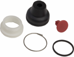 Booted Pushbutton Head - Red, 16 mm, IP65, -25 to +70 °C
