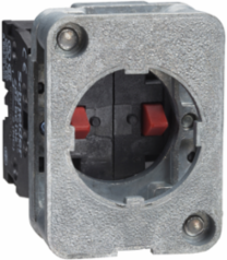 Harmony XAC Single Contact Block, Spring Return, 1 NO, 40mm Horizontal Fixing