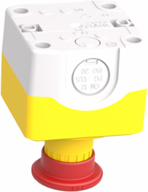 Control Station with 1 NC Emergency Stop, IP66, NEMA 13, Yellow