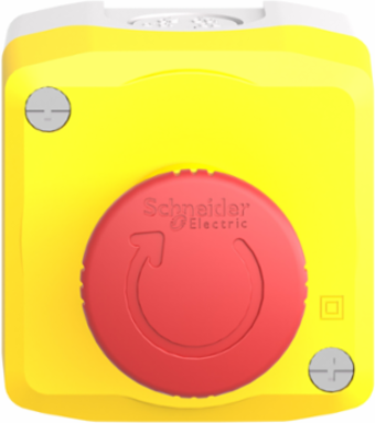 Control Station with 1 NC Emergency Stop, IP66, NEMA 13, Yellow