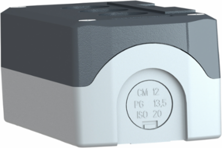 Harmony XALD Empty Control Station, 3 Cut-Outs, IP66/IP67/IP69K, Polycarbonate