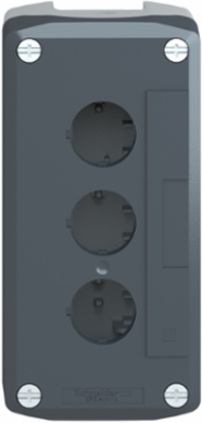 Harmony XALD Empty Control Station, 3 Cut-Outs, IP66/IP67/IP69K, Polycarbonate