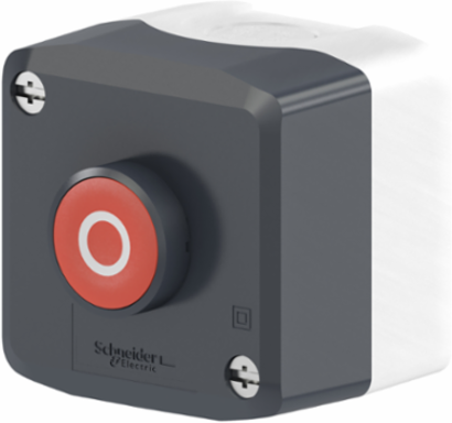 Harmony XALD Control Station with 1 Red Push Button, IP66, 600V