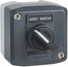 Complete Control Station with 1 Selector Switch 22 mm, Dark Grey, IP66