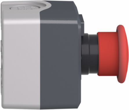 Harmony Control Station, 40mm Mushroom Pushbutton, IP66/IP69K, -40 to 70 C