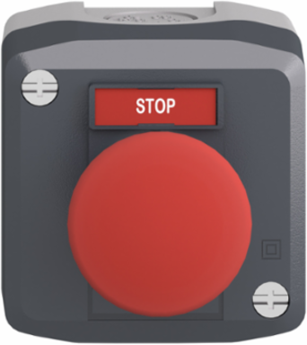 Harmony Control Station, 40mm Mushroom Pushbutton, IP66/IP69K, -40 to 70 C