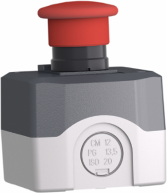 Harmony Control Station, 40mm Mushroom Pushbutton, IP66/IP69K, -40 to 70 C