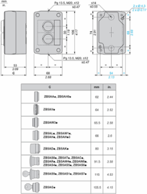 Harmony Control Station with 22mm Push Buttons, IP66, -40-70 C