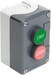 Harmony XALD Complete Control Station, 22mm Push Buttons, Green 1NO, Red 1NC