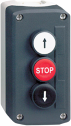 Harmony Control Station, 3 Push Buttons, IP66 Rated, Dark Grey