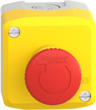Harmony Control Station, Yellow, 40mm Mushroom Push-Button, IP66