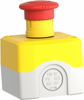 Harmony Control Station, Yellow, 40mm Mushroom Push-Button, IP66