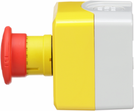 Harmony Yellow Control Station, 1 Red Mushroom Head, IP66, UL/CSA Certified
