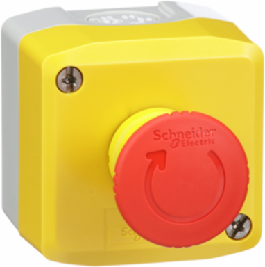 Harmony Yellow Control Station, 1 Red Mushroom Head, IP66, UL/CSA Certified