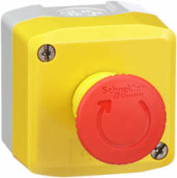 Harmony Yellow Control Station, 1 Red Mushroom Head, IP66, UL/CSA Certified