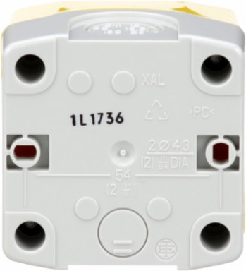 Harmony Emergency Stop Control Station, Yellow, 40mm Mushroom Button, IP66