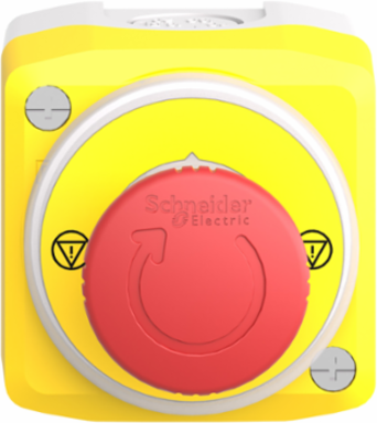 Control Station, 40mm Estop Push Button, 24V AC/DC, Yellow Lid