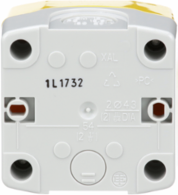 Harmony XALD Control Station, Yellow, 40mm Mushroom Button, IP65