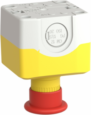 Harmony XALD Control Station, Yellow, 40mm Mushroom Button, IP65