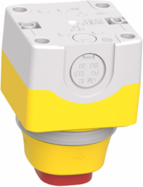 Harmony Control Station, Yellow Lid, 24V AC/DC, IP65, 1NO 2NC, Polycarbonate