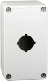 Empty Control Station Plastic 1 Opening, Grey, IP65, Flame Retardant