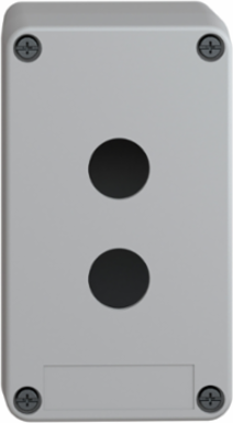 Empty Control Station, 2 Cut-Outs, IP65, Grey, 85 x 146 mm