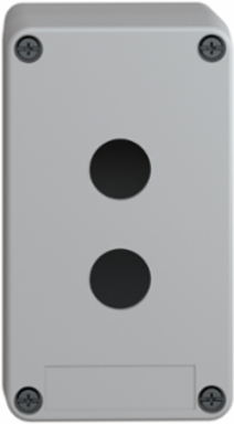 Empty Control Station, 2 Cut-Outs, IP65, Grey, 85 x 146 mm