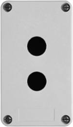 Empty Control Station, 2 Cut-Outs, IP65, Grey, 85 x 146 mm