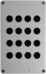 Empty Control Station, 16 Cut-Outs, 22mm, Grey, IP65, 151 x 241 mm