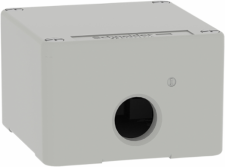 Die-Cast Empty Control Station, 80 x 80 x 51.5 mm, Zinc Alloy, Grey