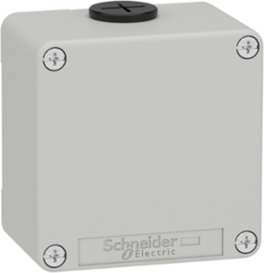 Die-Cast Empty Control Station, 80 x 80 x 51.5 mm, Zinc Alloy, Grey