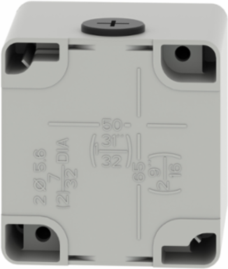 Die-Cast Empty Control Station, 80x80x77mm, M20, 22mm Cut-Out