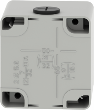 Die Cast Control Station, 80x80x77mm, Metal, 2 Cut-Outs, UL Certified