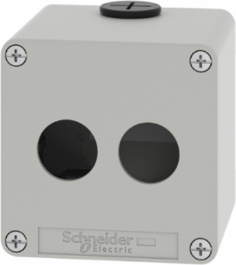Die Cast Control Station, 80x80x77mm, Metal, 2 Cut-Outs, UL Certified