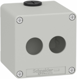 Die Cast Control Station, 80x80x77mm, Metal, 2 Cut-Outs, UL Certified