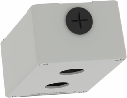 Die Cast Empty Control Station, 80x130x51.5 mm, 2 22 mm Cut-Outs