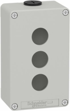 Die Cast Empty Control Station, 80x130mm, M20, 3 Cut-Outs, Zinc Alloy