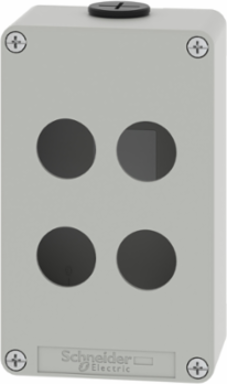 Harmony XAP Metal Control Station, 4 Cut-Outs, IP65, 80x130x51.5 mm