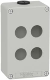 Harmony XAP Metal Control Station, 4 Cut-Outs, IP65, 80x130x51.5 mm